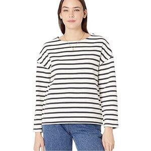 Madewell Casler Strip Luxe Long Sleeve Knit Top